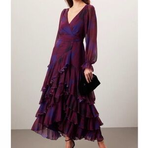 Hutch Kya Floral Wrap High Low Wrap Dress